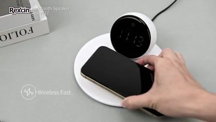ویدئو آنباکس اسپیکر بلوتوثی، شارژر بیسیم و ساعت رومیزی رکسین مدل Rex-W17